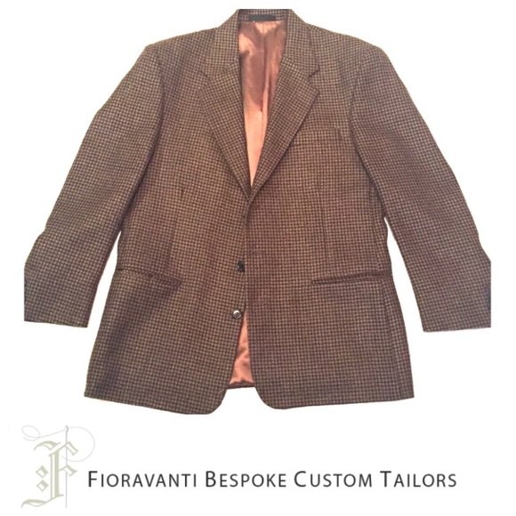 Fioravanti Soft Tweed Gold Houndstooth Blazer